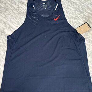 Nike AeroSwift Dri-FIT ADV Running racing Singlet FN4231-451 Blue Men's XL NEW
